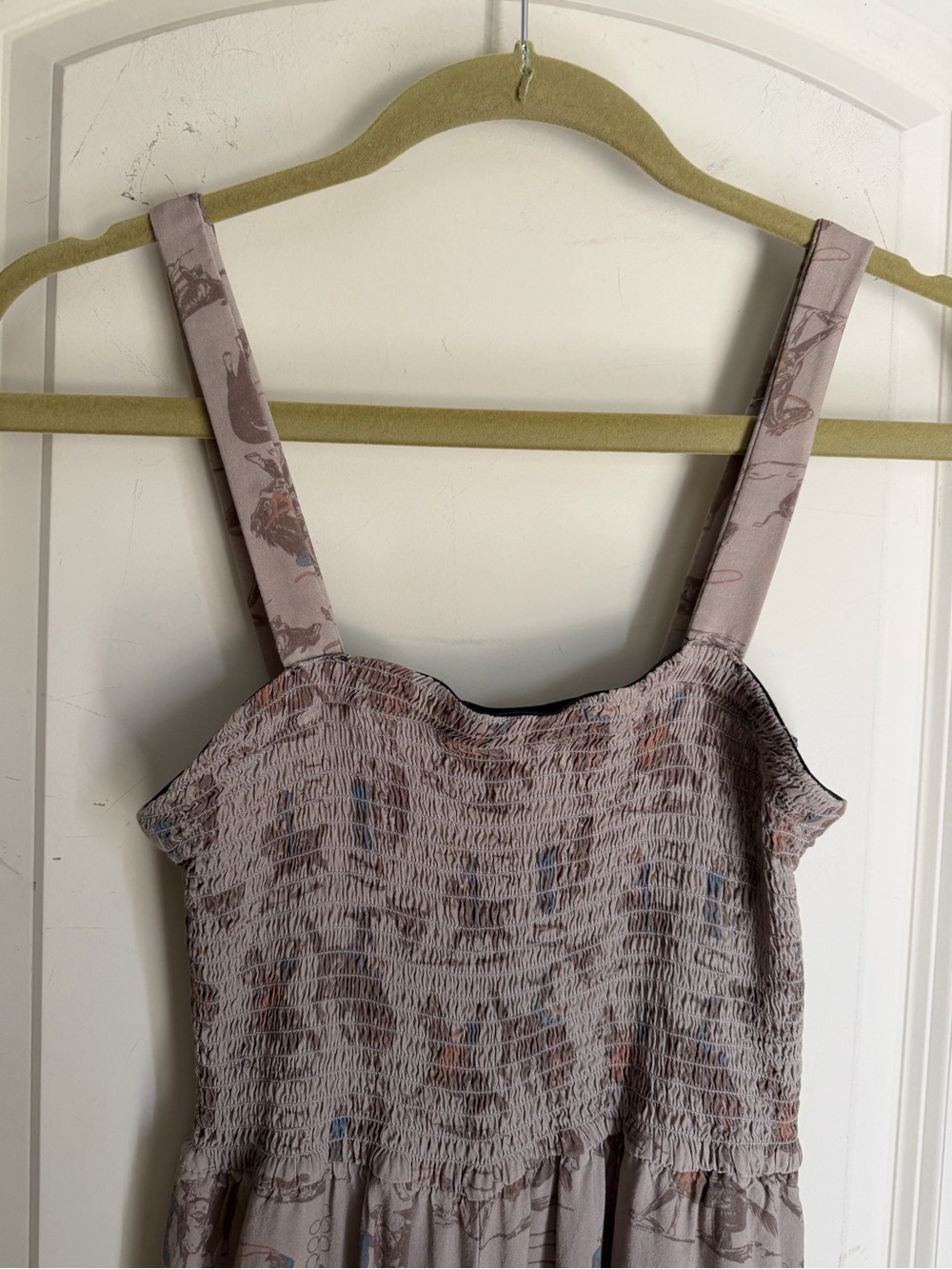 Rayón romper the trailride print jumpsuit M western rodeo country horse cowgirl - Picture 5 of 13